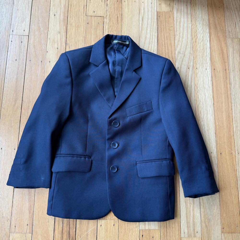 Boys Navy Blue Suit Jacket and Vest Size 3T Formal Easter Special Occasion - Picture 5 of 11